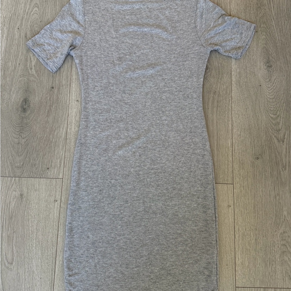 Naked Wardrobe Heather Gray Mini Dress